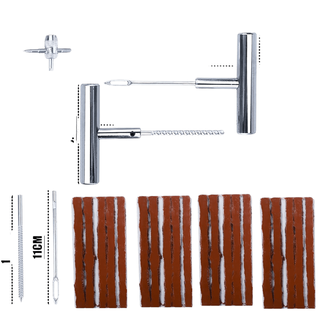 Pneu crevé avec vis